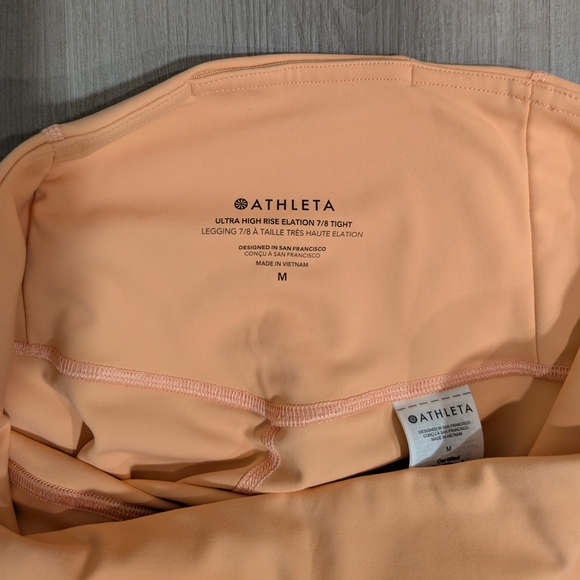 Athleta Elation Ultra High Rise 7/8 Leggings, Papaya - Picture 3 of 3